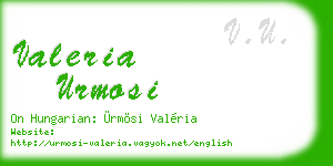 valeria urmosi business card
